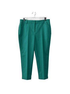 Chicos So Slimming Crop Pants Womens 12 Chicos 2 Serene Stretch Cuffed Green